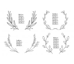 Stickserie - Kränze Doodle